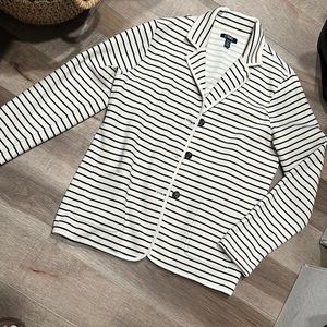 Chaps striped cream cotton blazer, size XL
